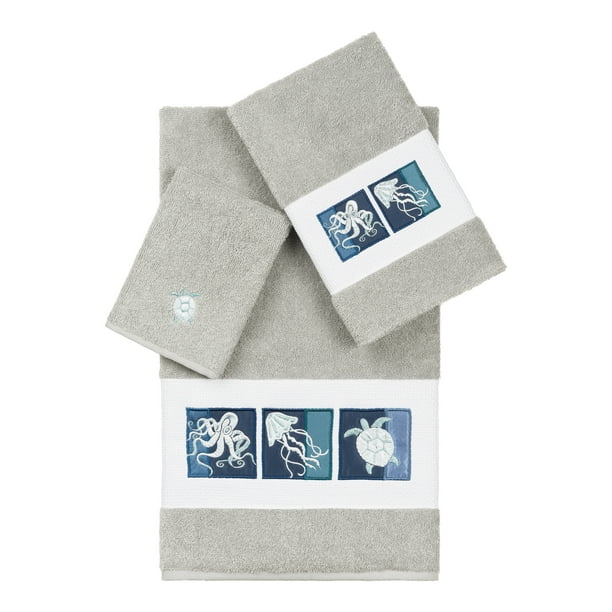 Linum Home Textiles Serenity 3Pc Embellished Towel Set Latte Linum Home Textiles Serenity 3Pc Embellished Towel Set Latte